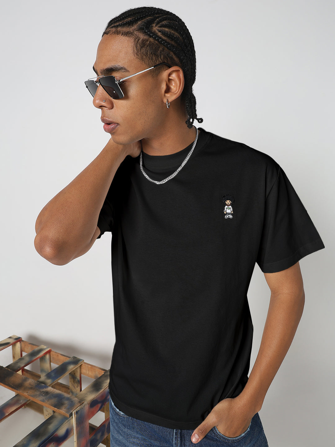 Men's Black Regular Fit T-Shirt