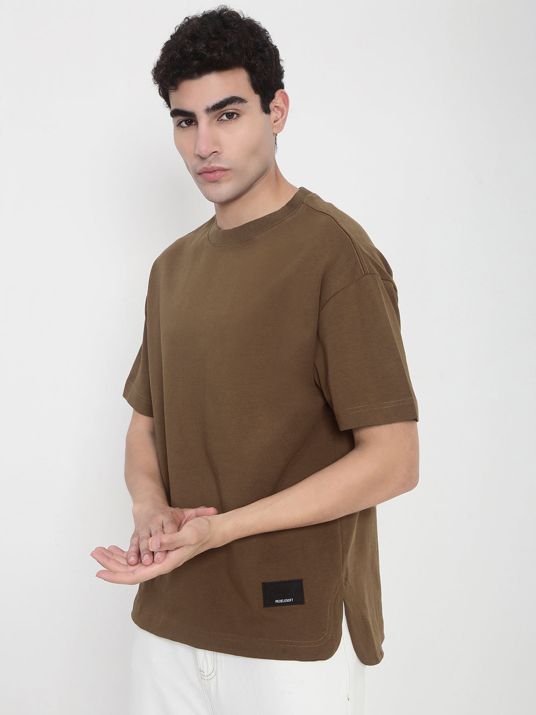 Men's Brown Oversized T-Shirt
