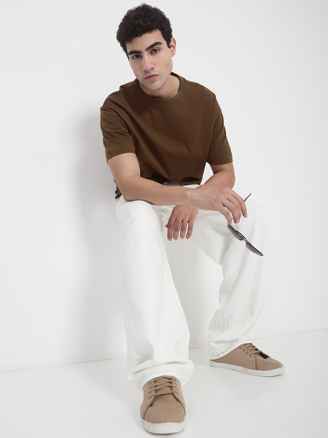 Men's Brown Oversized T-Shirt