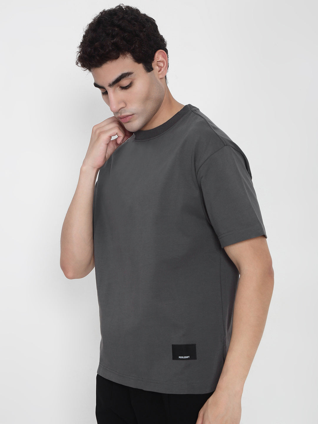 Men's Basic Regular Fit Grey T-Shirt
