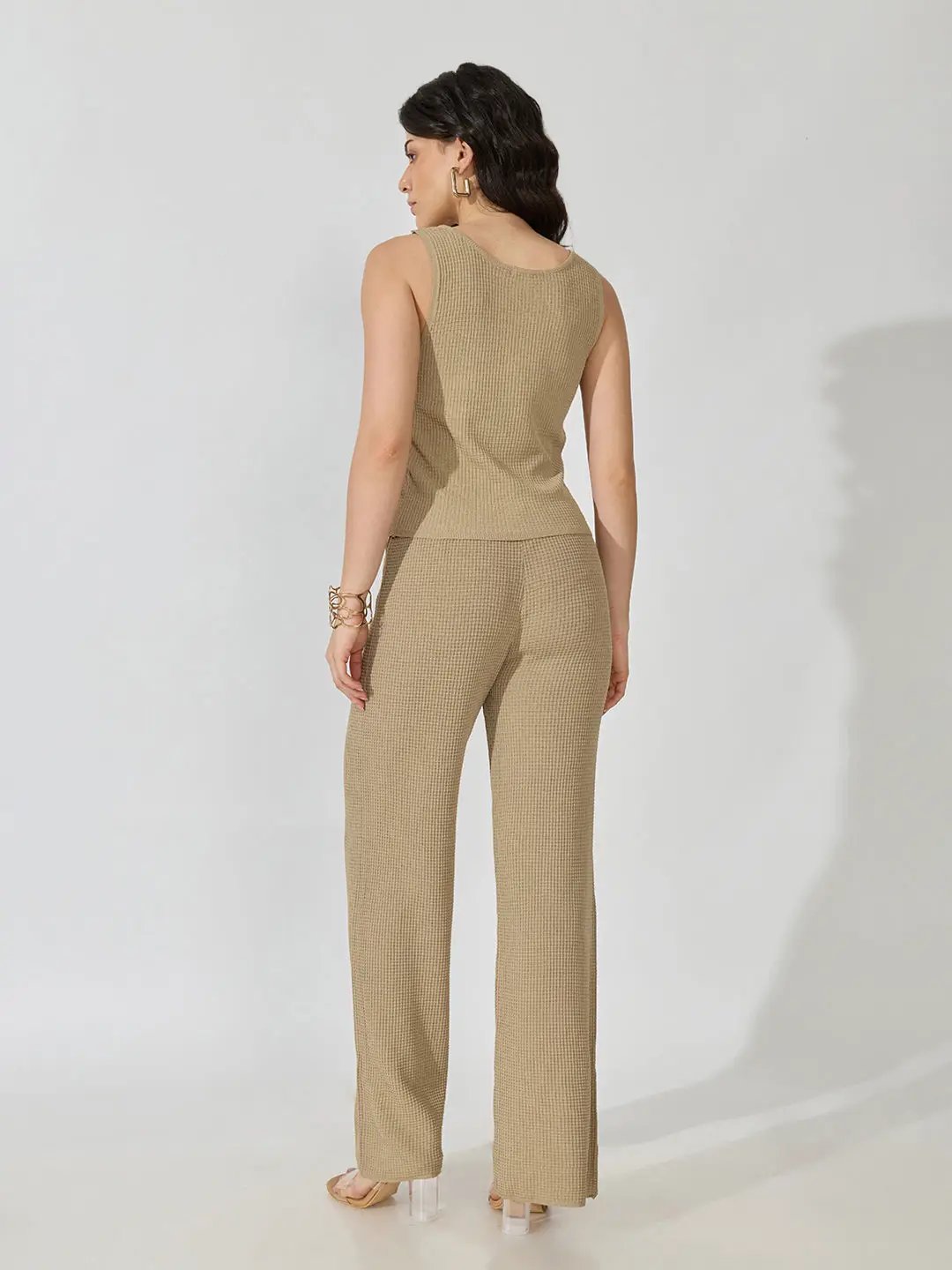 Women's Textured Beige Co-Ords Set - from SHOWOFFFF
