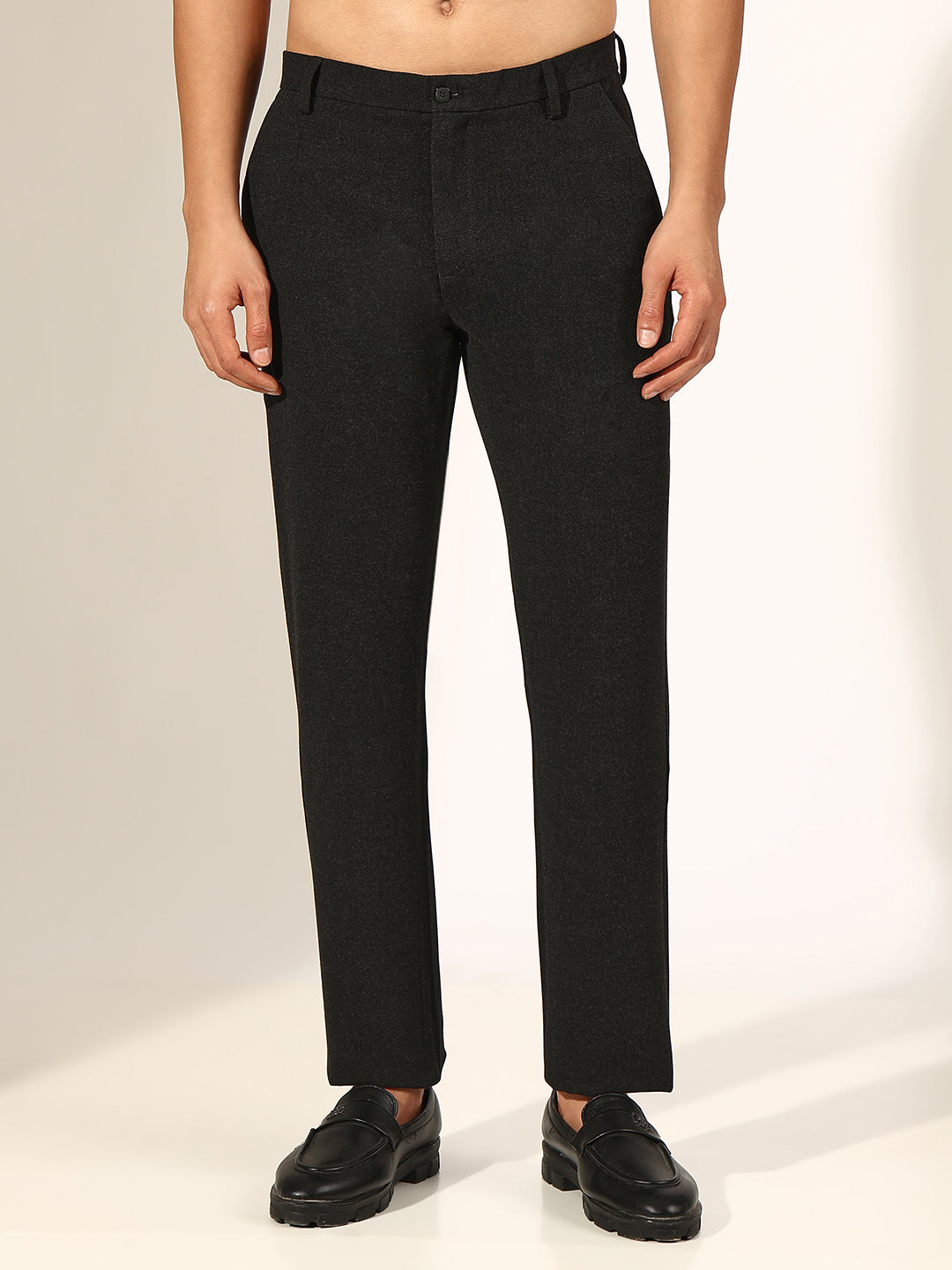 Men's Tailored Grey Slim Fit Formal Trouser