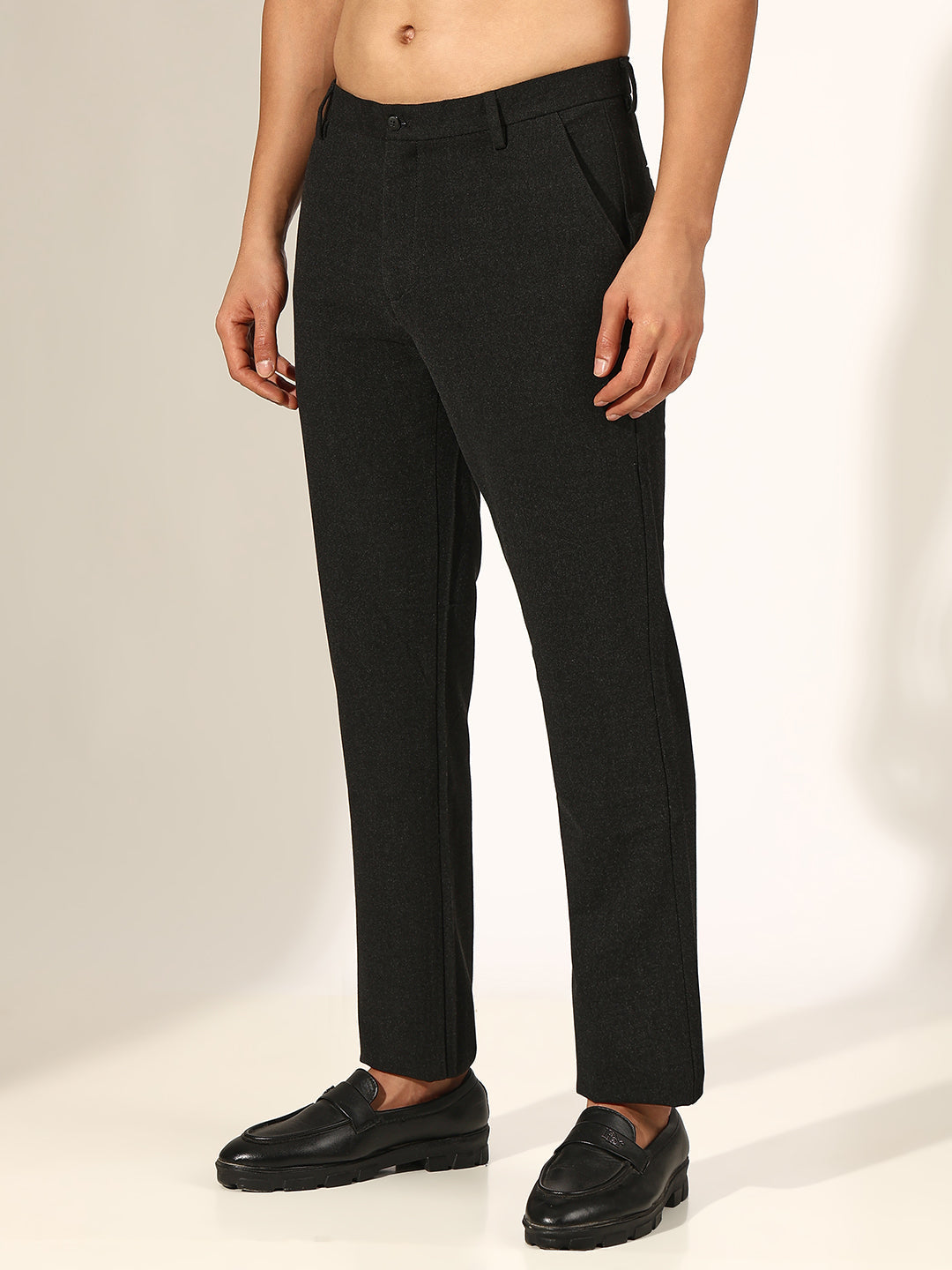 Men's Tailored Grey Slim Fit Formal Trouser