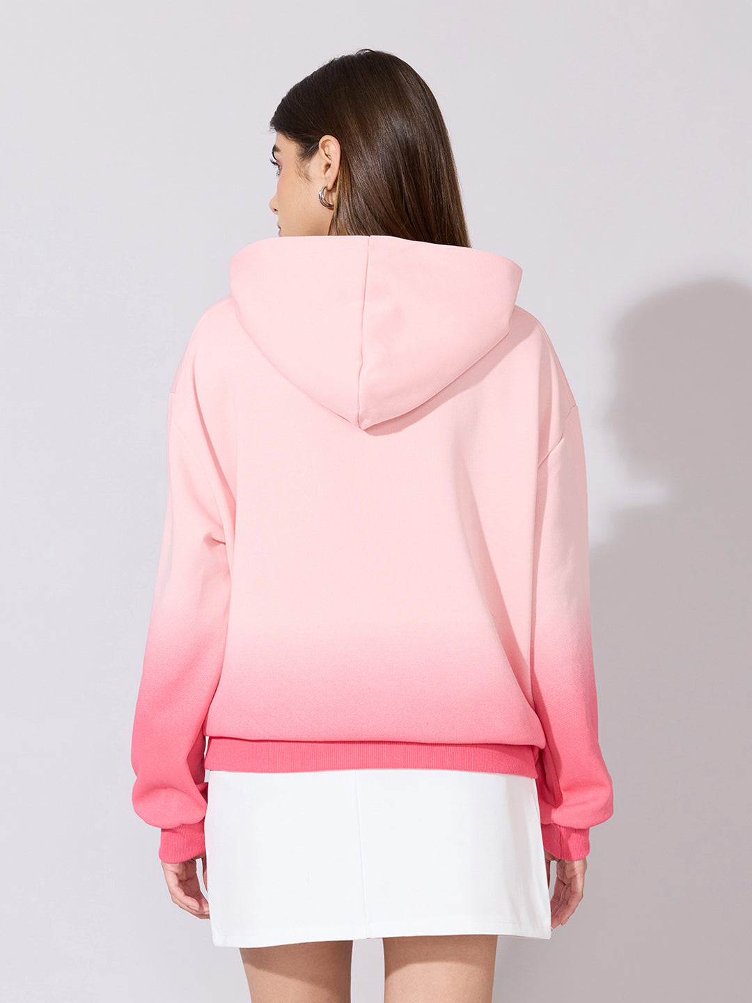 Women's Ombre Pink Oversized Hoodie