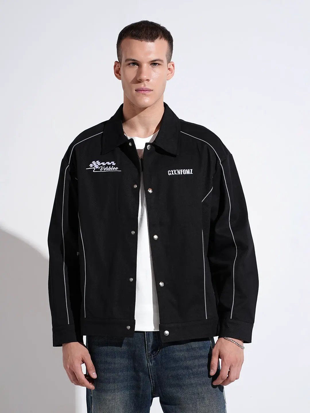 Shop Modern Black Men's Open Front Jacket | SHOWOFFFF