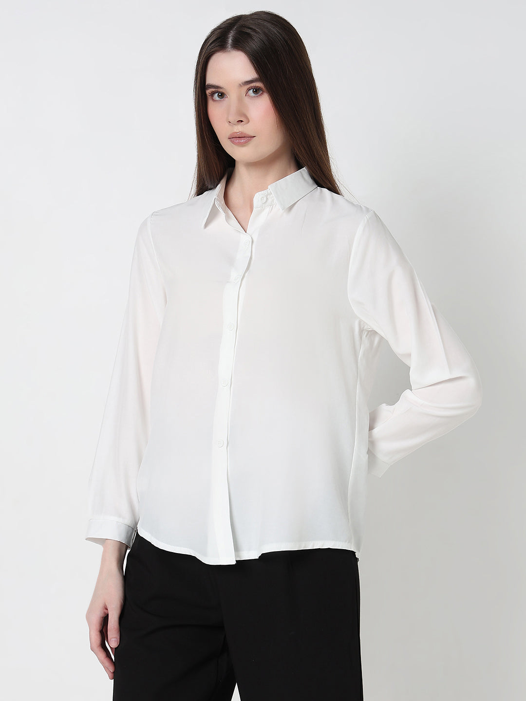 Women's White Relaxed Fit Shirt