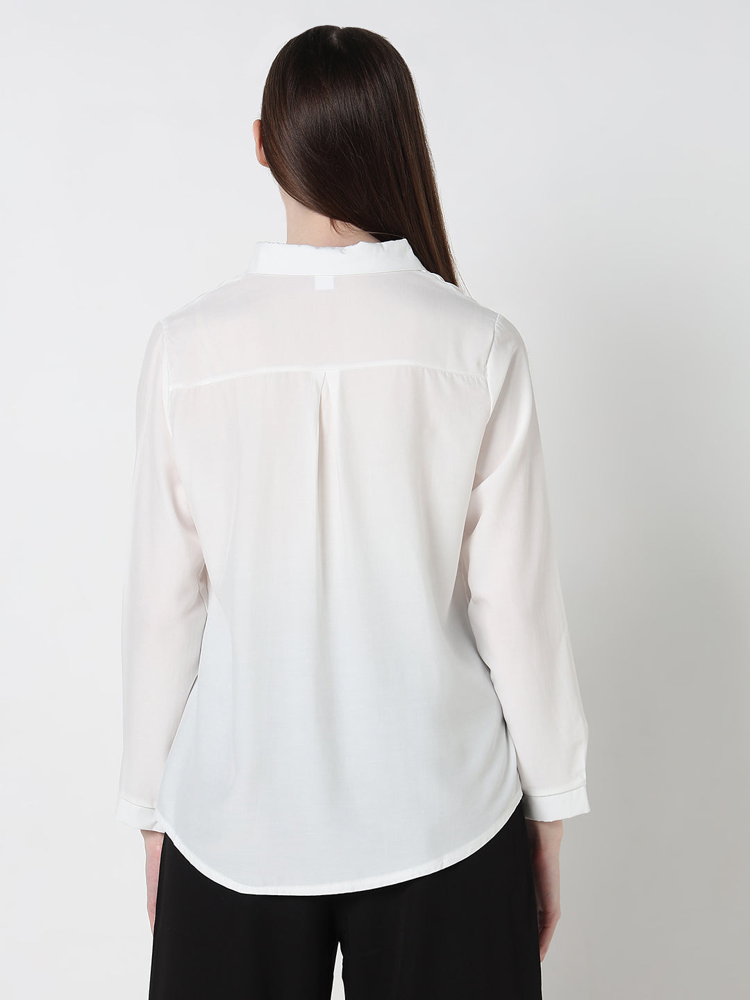 Women's White Relaxed Fit Shirt