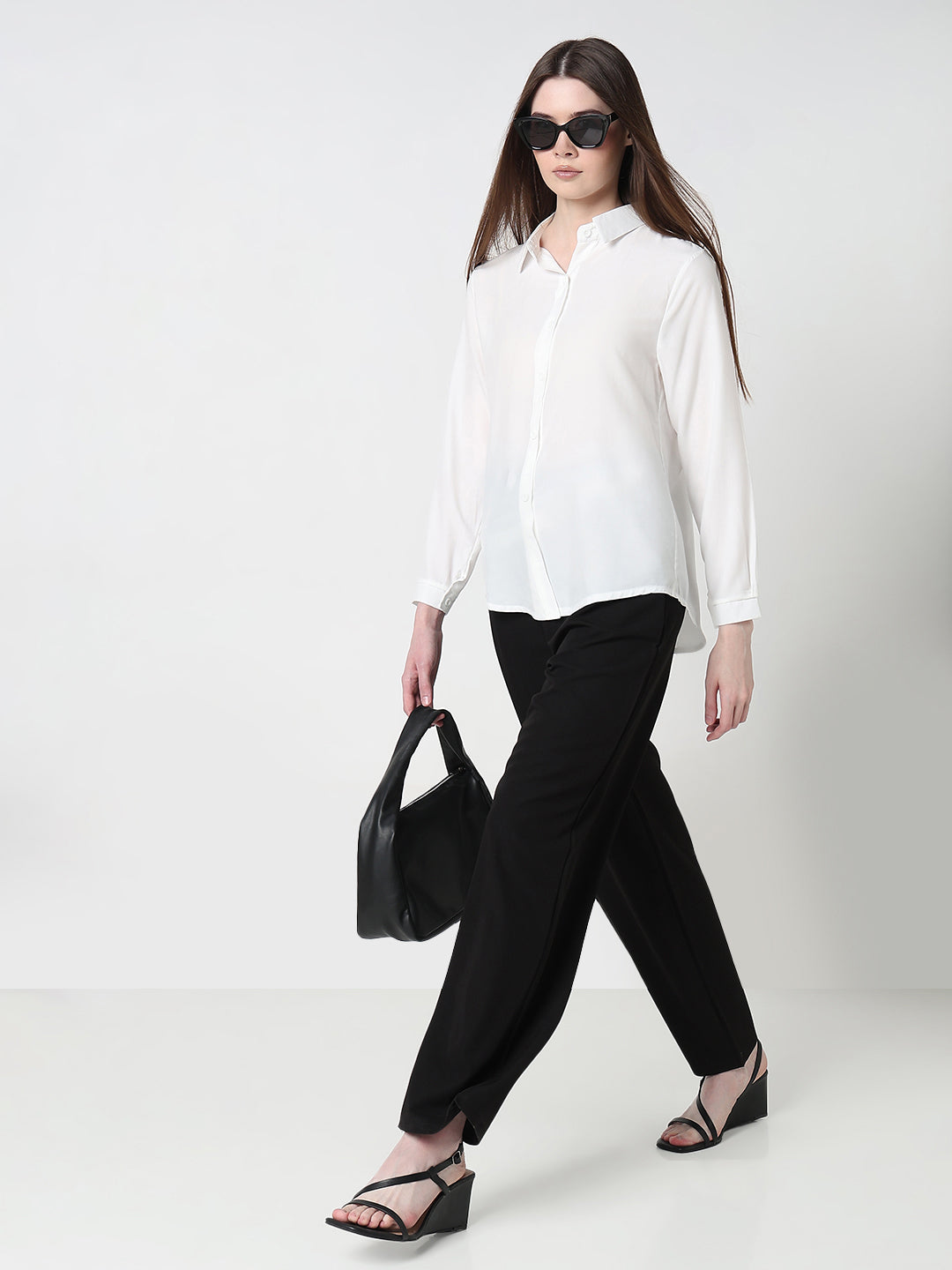 Women's White Relaxed Fit Shirt