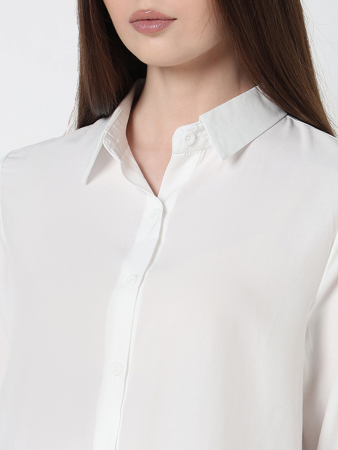 Women's White Relaxed Fit Shirt