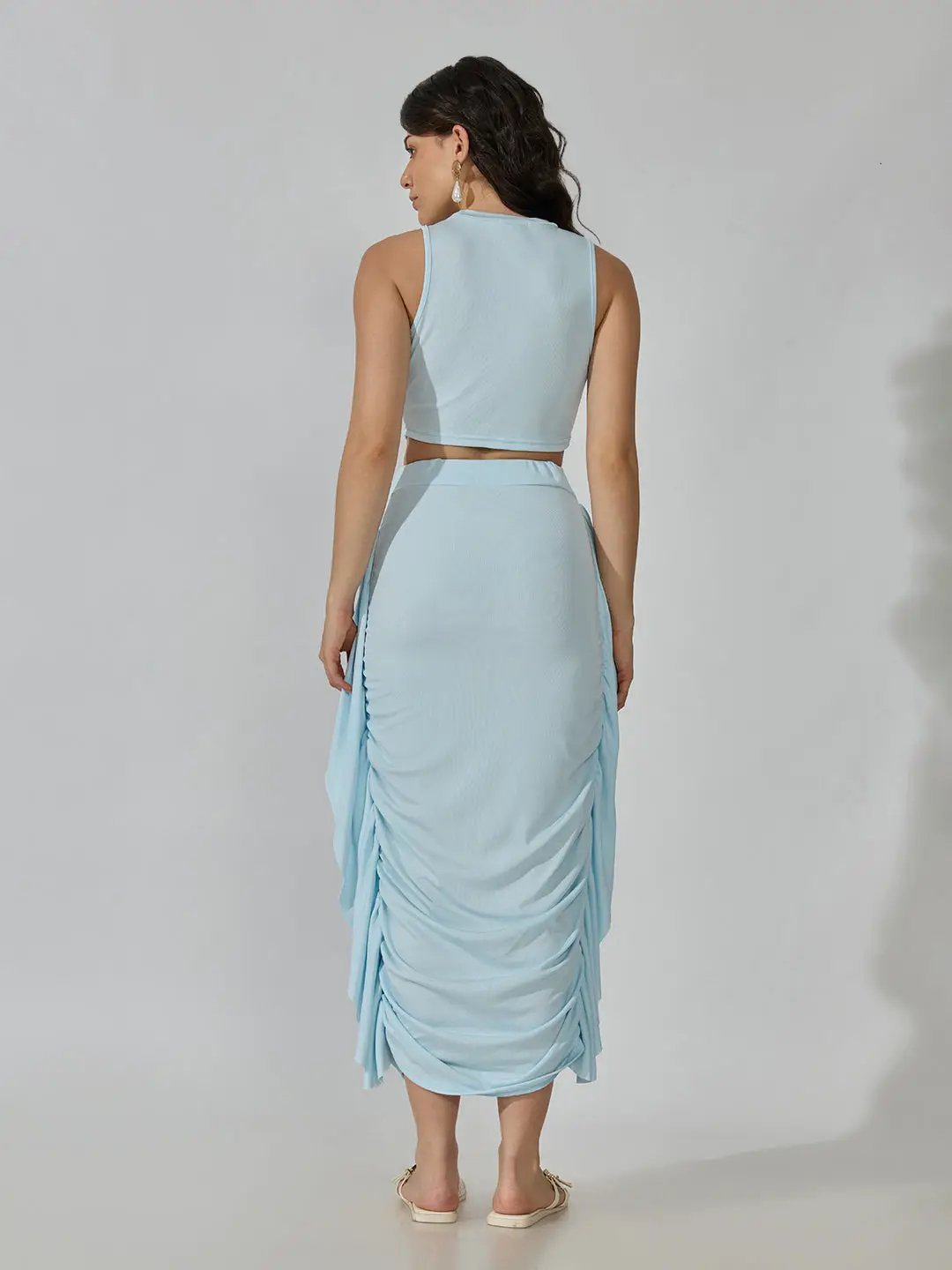 Women's Blue Solid Co-ords Set - from SHOWOFFFF