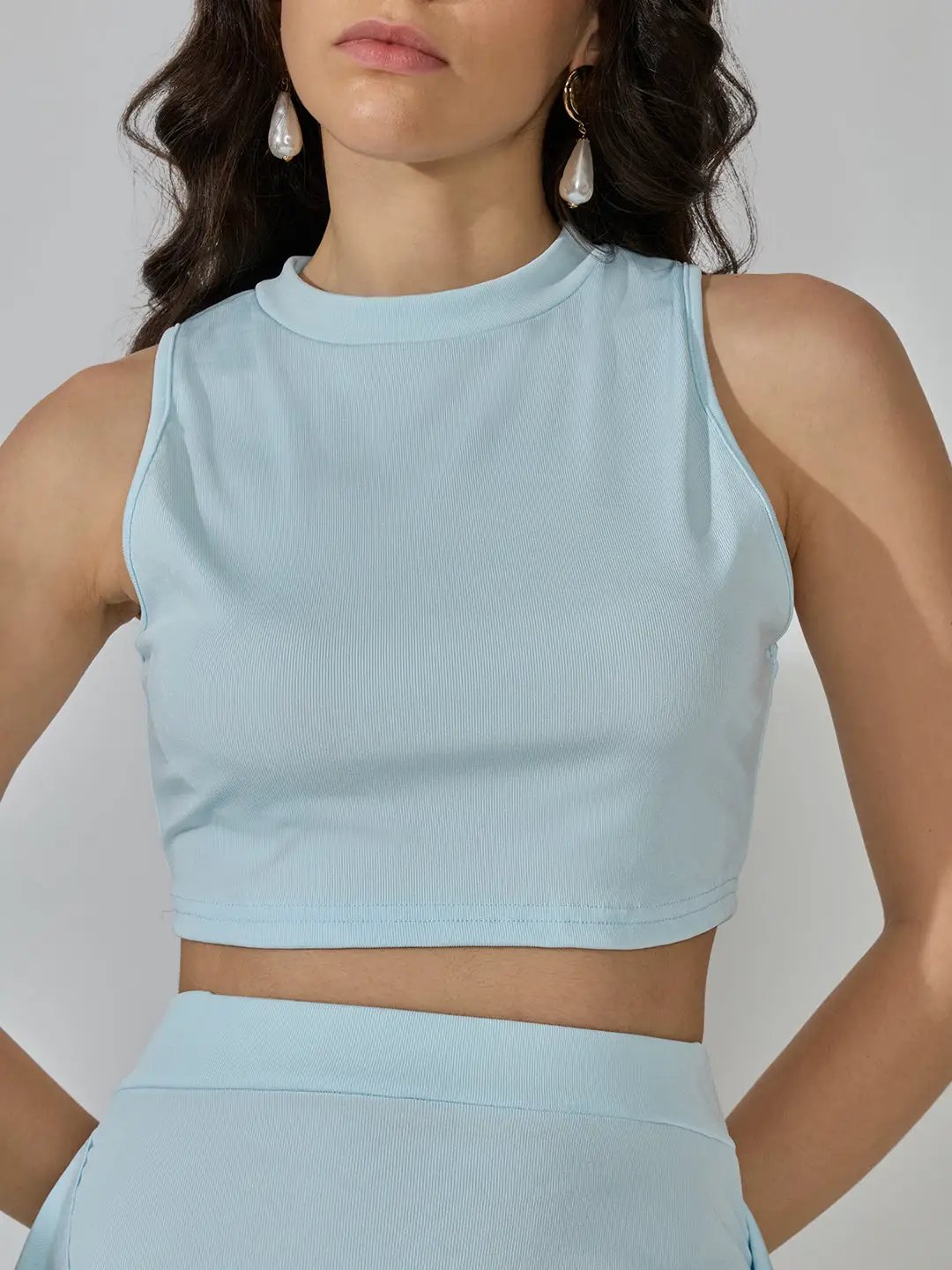 Women's Blue Solid Co-ords Set - from SHOWOFFFF