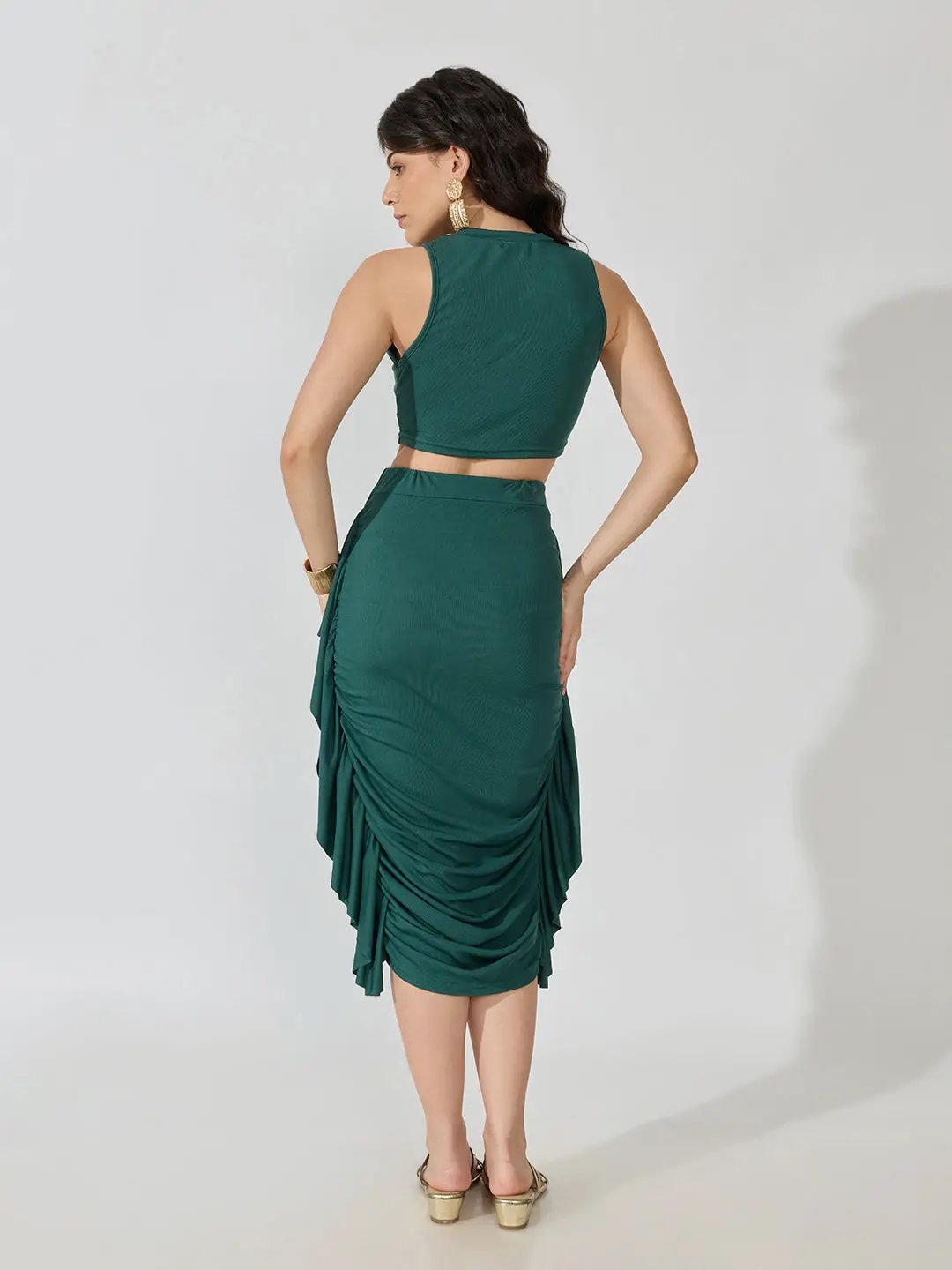 Women's Green Solid Co-ords Set - from SHOWOFFFF