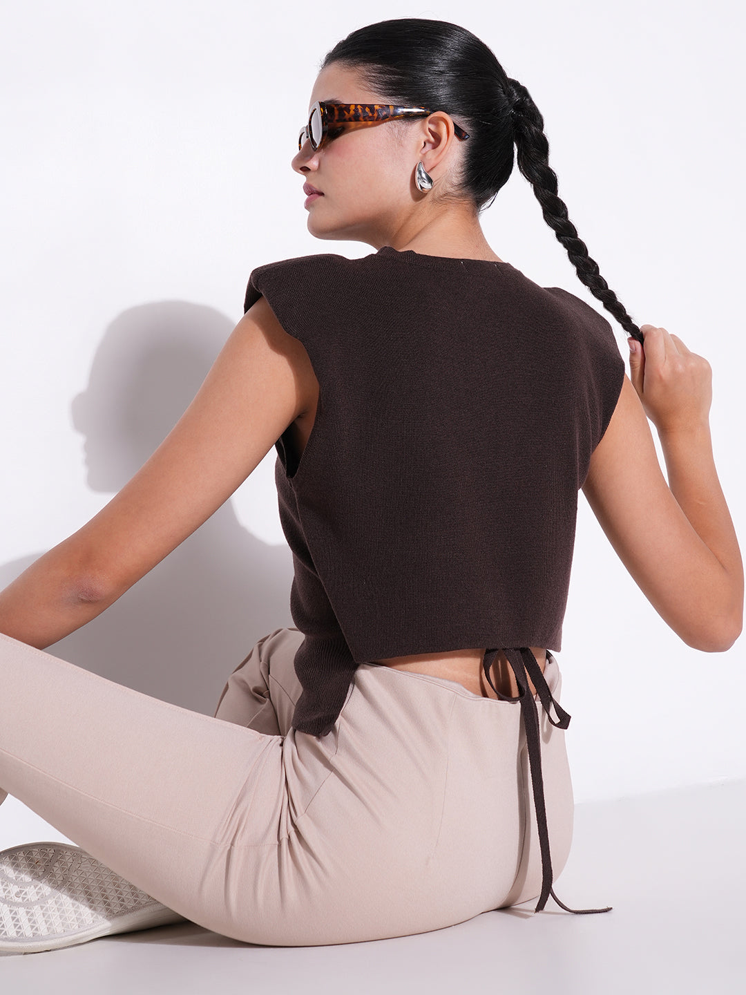 Women Brown Solid Top