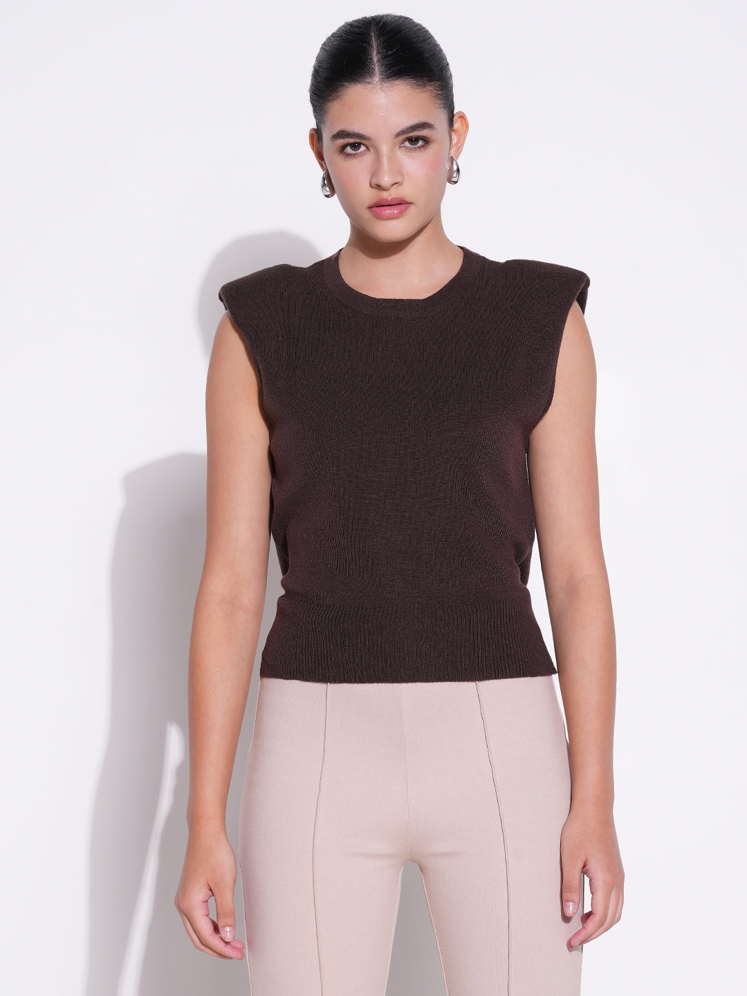 Women Brown Solid Top