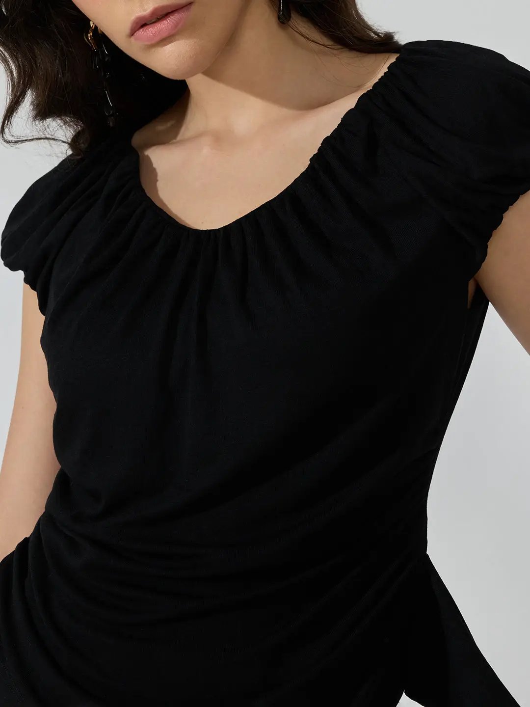 Women's Black Co-Ords Set with Ruffle Detail - from SHOWOFFFF