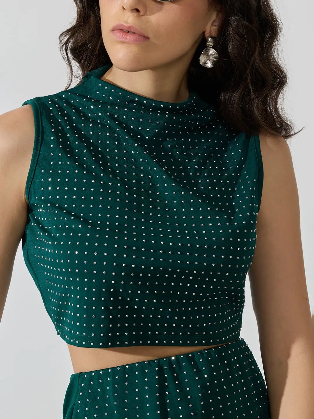 Women's Embellished Green Co-Ords Set - from SHOWOFFFF