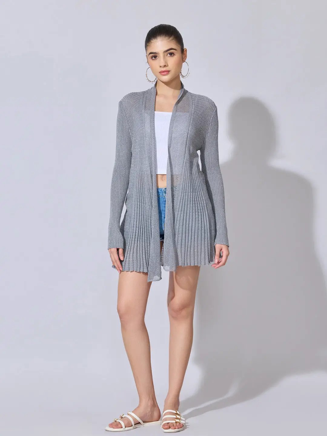 grey shrug for dresses Demotime Women's Cardigan 3/4 Sleeve Cropped Open Front Bolero Shrug for Dresses Grey M, Size: Medium, Gray