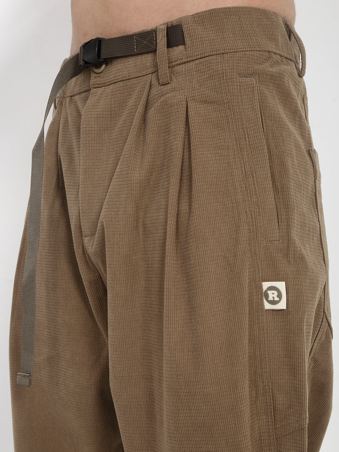 Men's Brown Corduroy Relaxed Fit Trousers