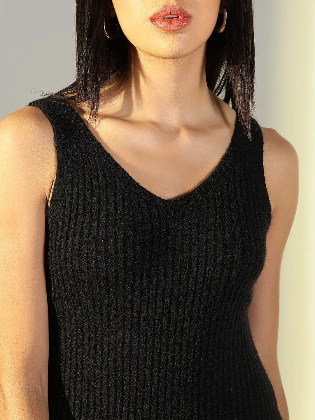 Shop Women's Black Bodycon Sleeveless Midi Dress with Upper Top| Showoffff Shop Women's Black Bodycon Sleeveless Midi Dress with Upper Top| Showoffff