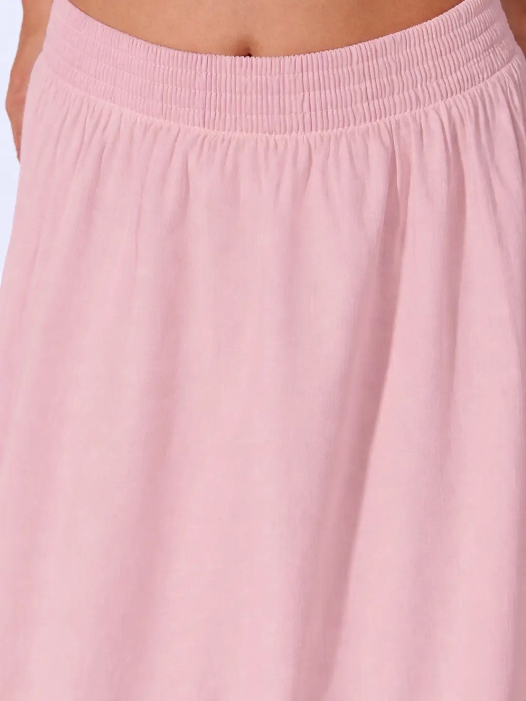 Women's Pink Maxi Skirt with Lace Inserts - Uncategorized from SHOWOFFFF
