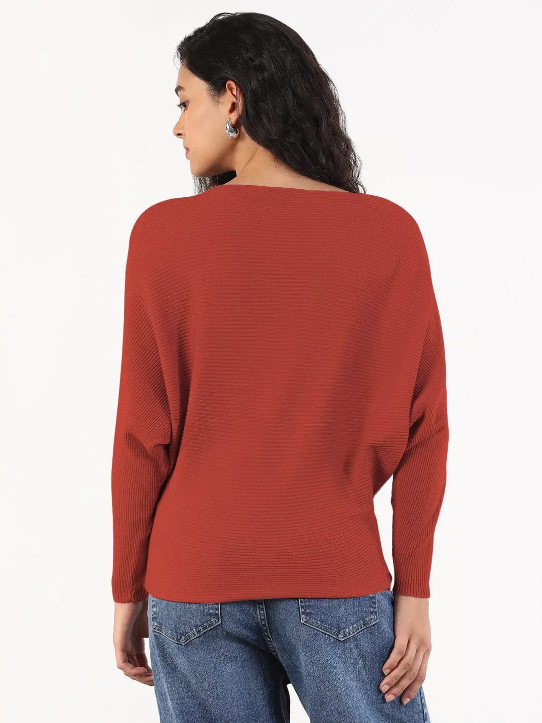 Women's Orange Boat Neck Top - from SHOWOFFFF