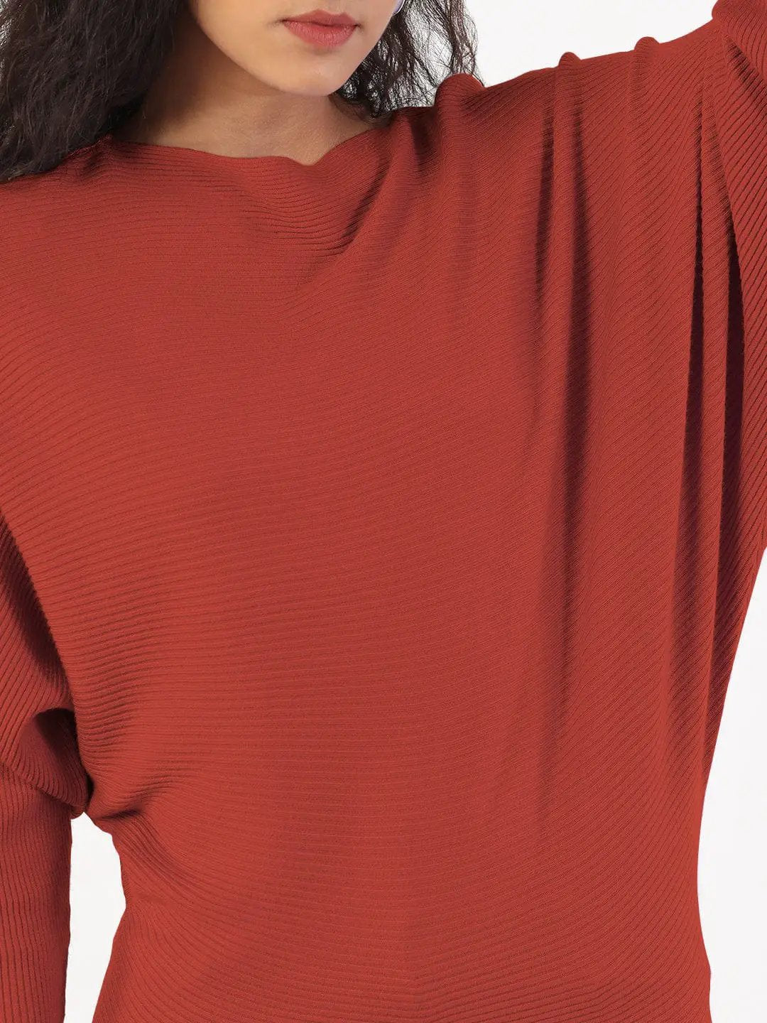 Women's Orange Boat Neck Top - from SHOWOFFFF