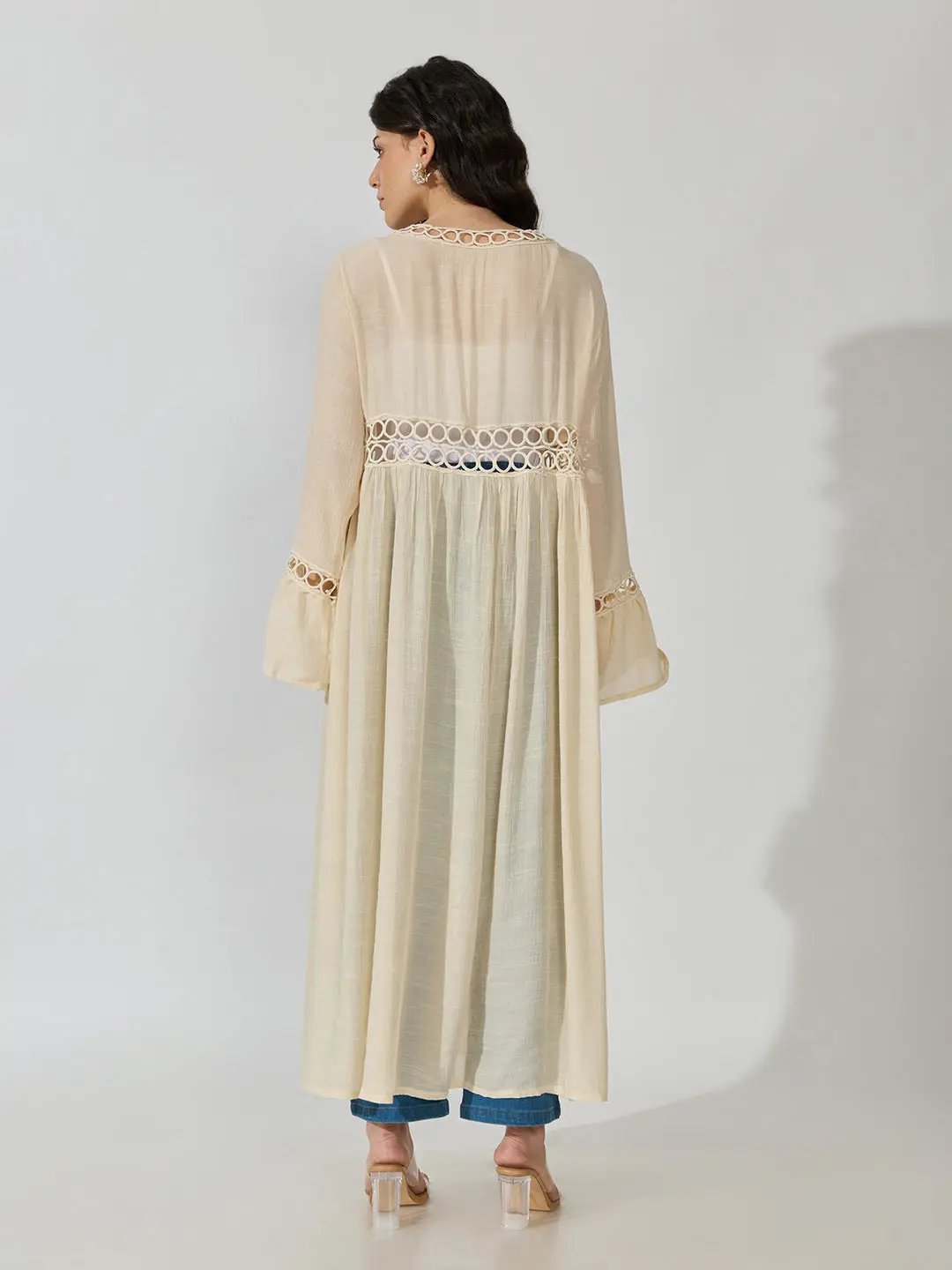 Women's Cream Longline Shrug - from SHOWOFFFF