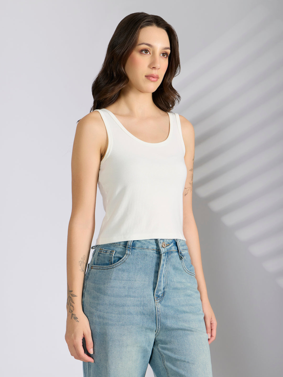 Women’s Checked Mustard Cropped Flannel Relaxed Fit Shirt with Inner