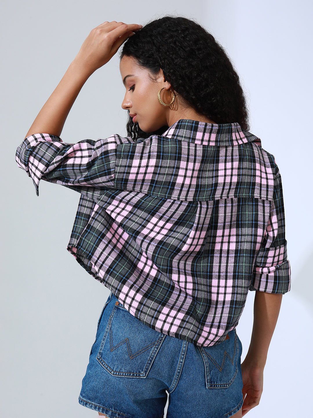 Women's Pink Checked Shirt