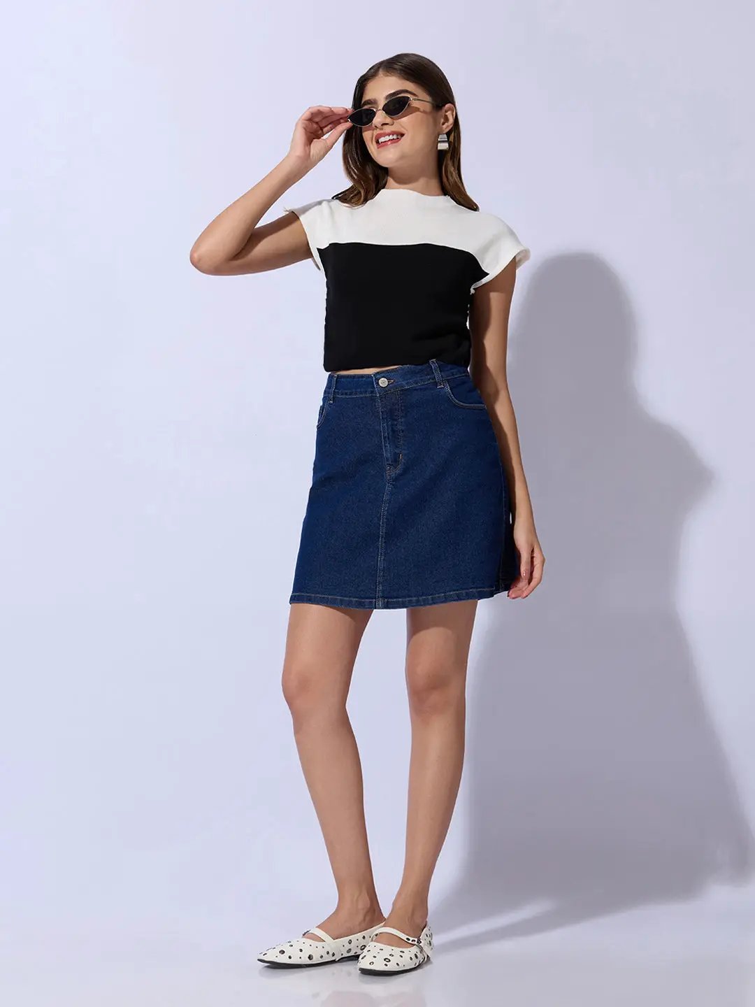 Women's Ribbed Black High Neck Ruched Crop Top - Uncategorized from SHOWOFFFF
