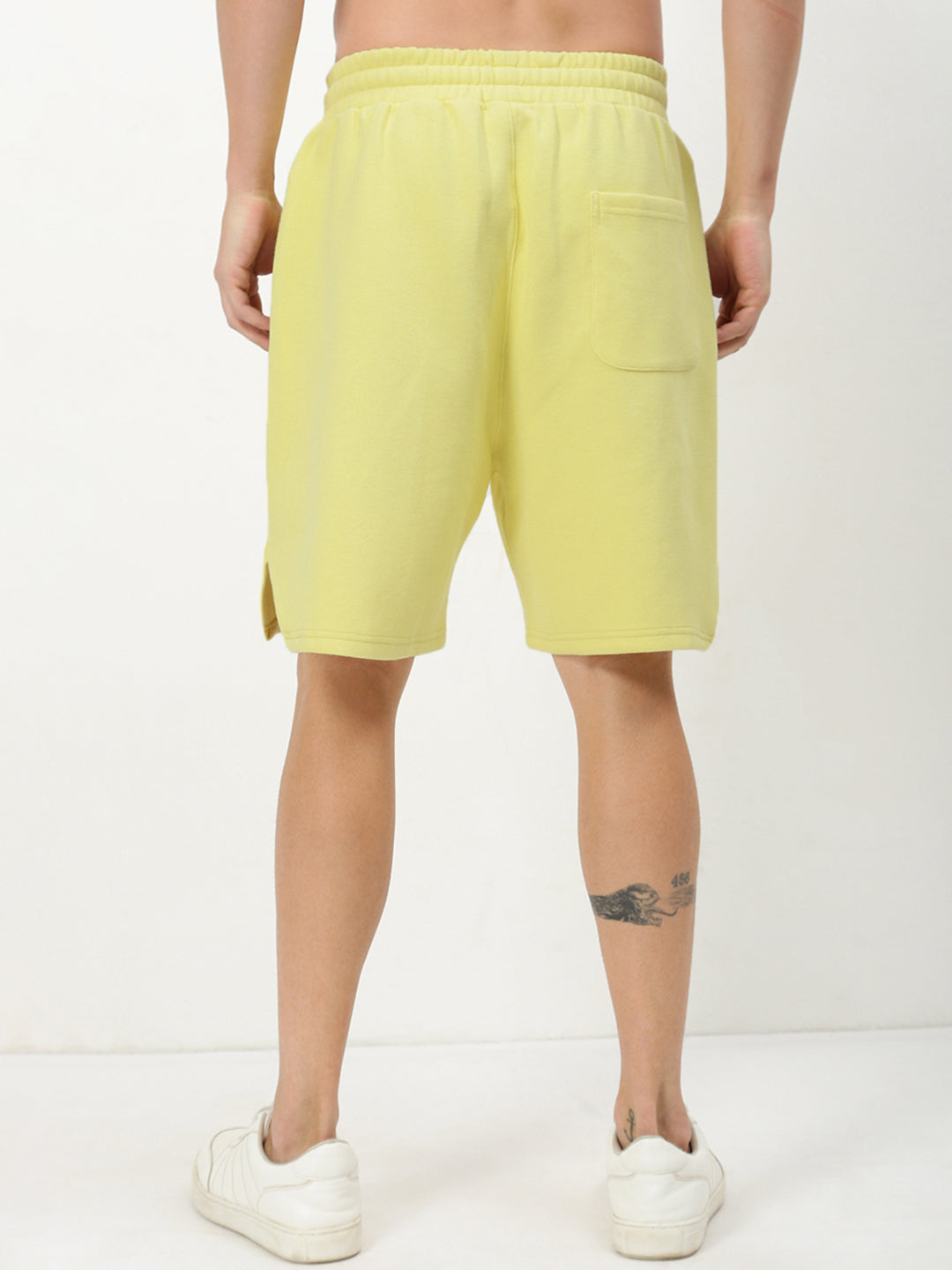 Men Yellow Solid Shorts