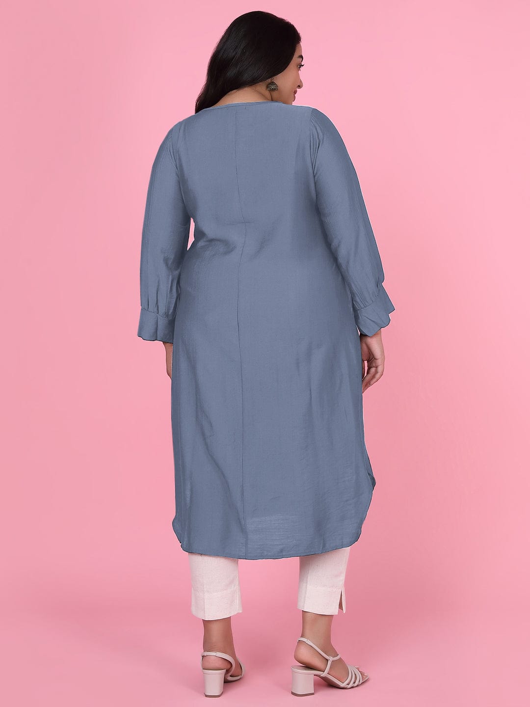 Women's Straight Blue Kurta