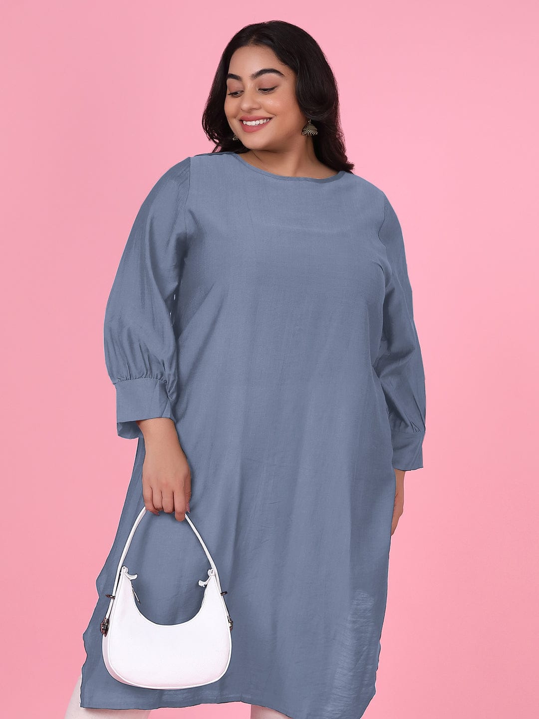 Women's Straight Blue Kurta