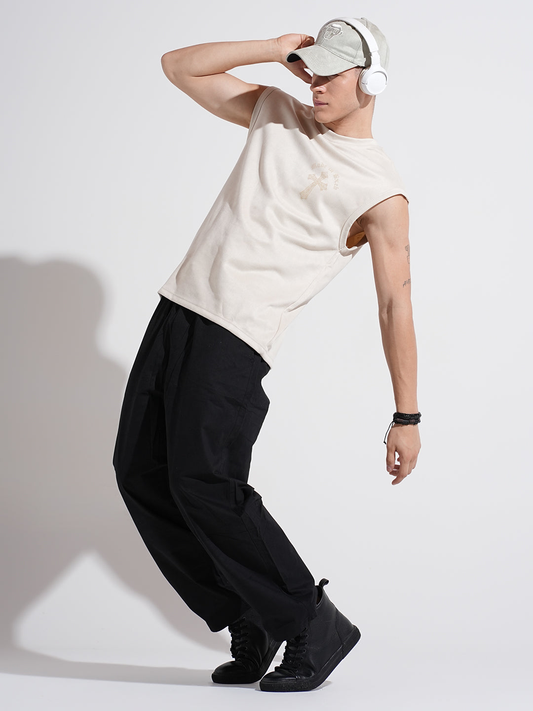 Men's Black Regular Fit Trousers