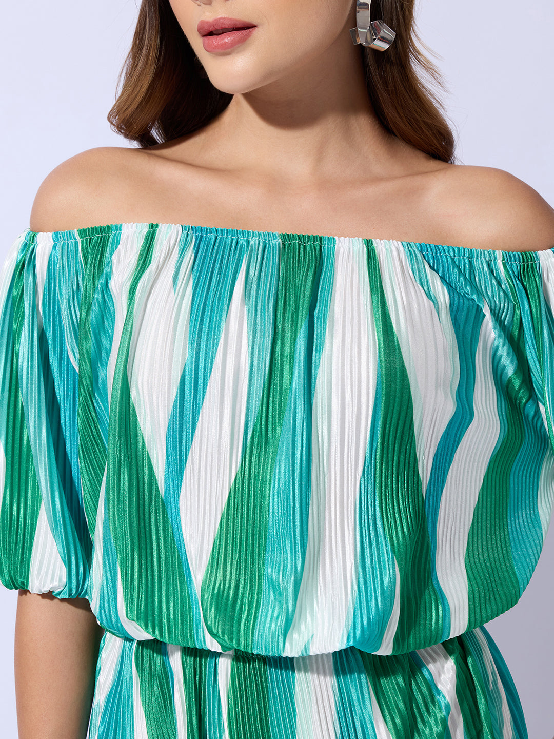 Women's Printed Green Casual Co-Ords Set