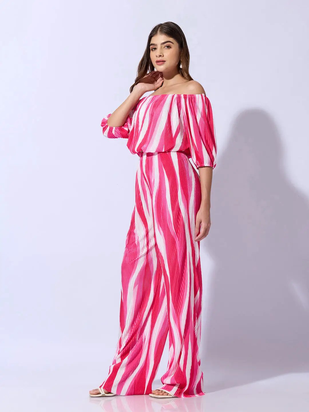 Women's Printed Pink Cotton Co-Ords Set - Uncategorized from SHOWOFFFF