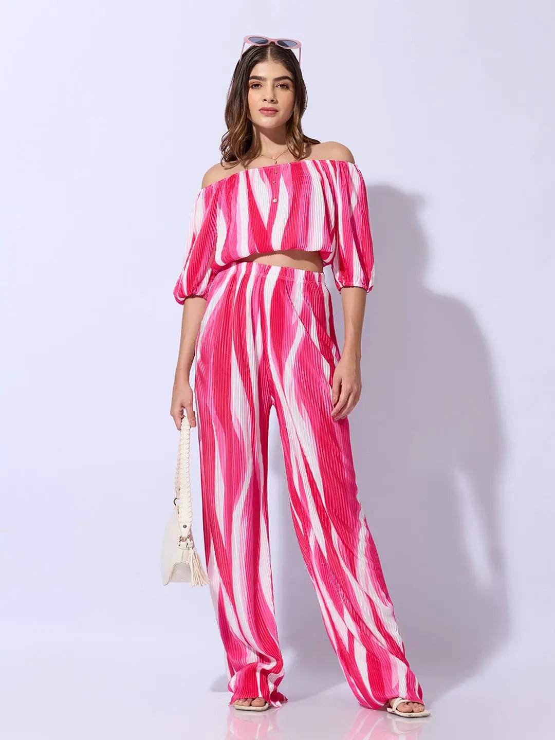 Women's Printed Pink Cotton Co-Ords Set - Uncategorized from SHOWOFFFF