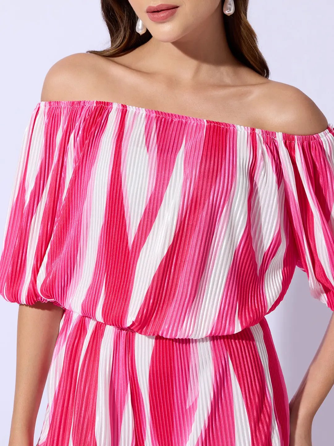 Women's Printed Pink Cotton Co-Ords Set - Uncategorized from SHOWOFFFF