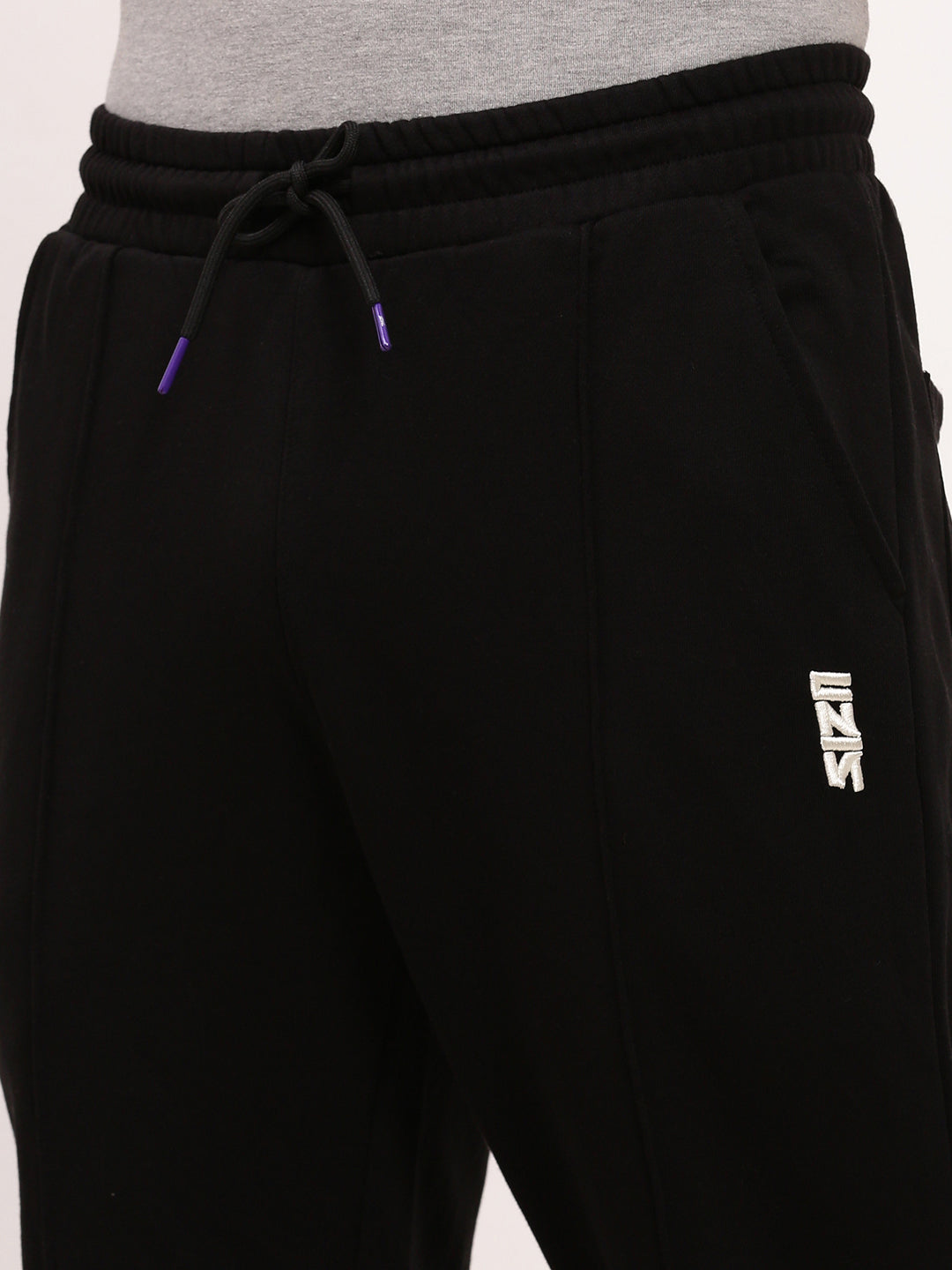 Men Black Solid Joggers