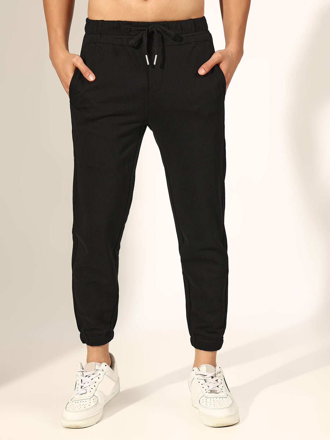 Men's Black Slim-Fit Trouser