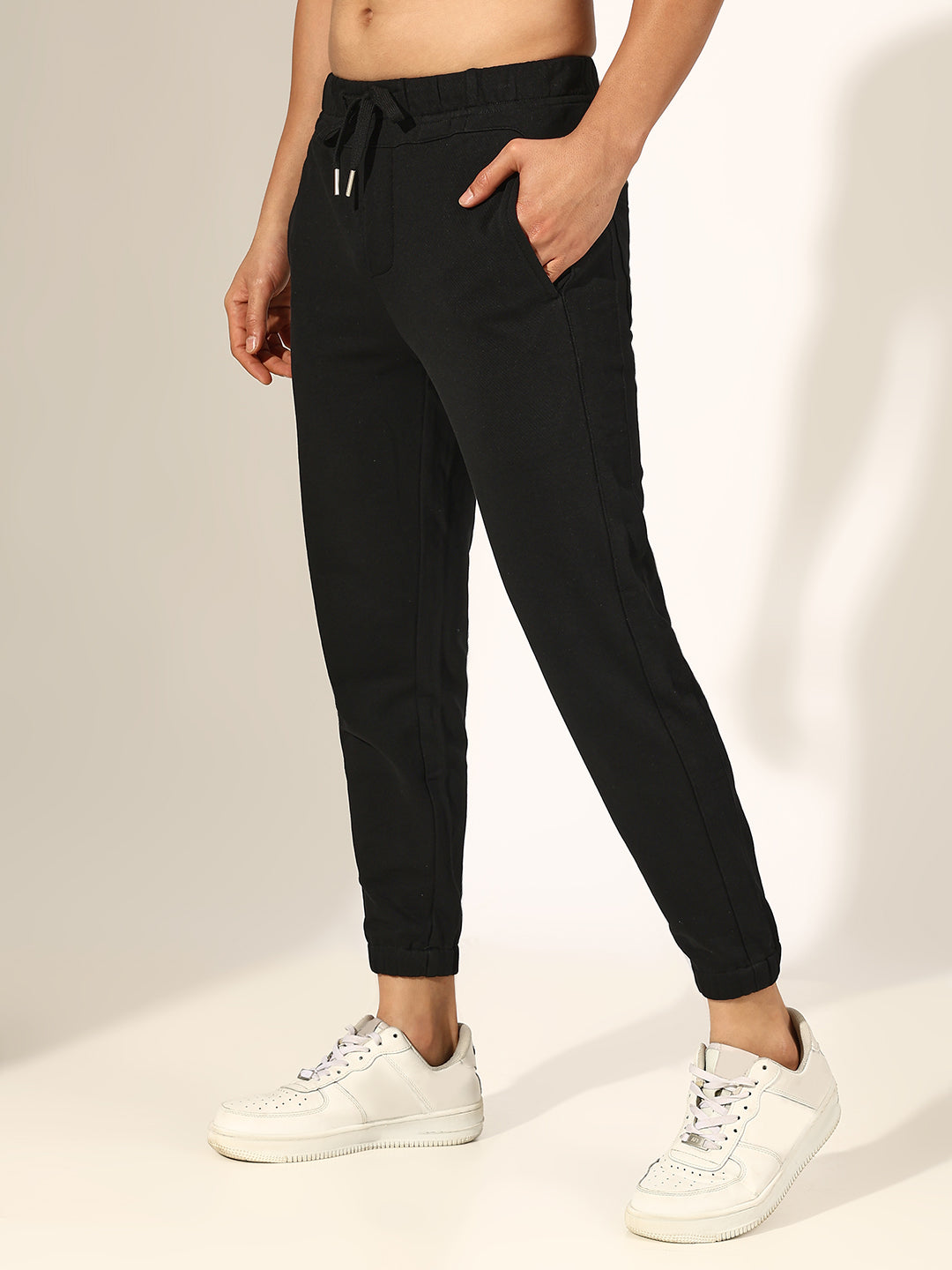 Men's Black Slim-Fit Trouser