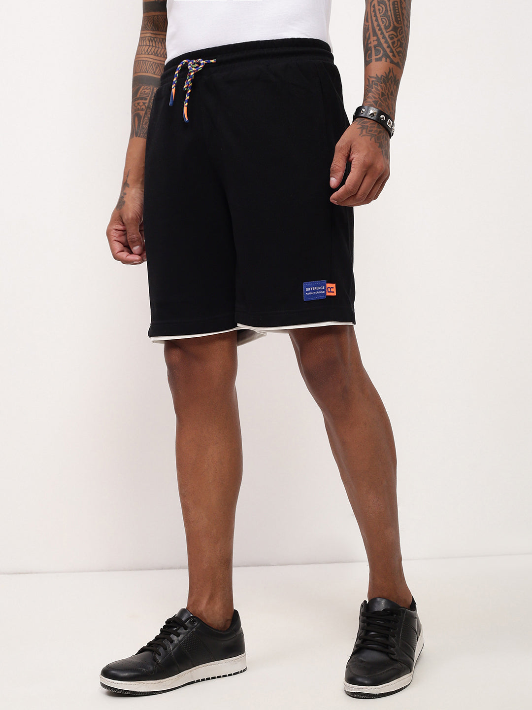 Men Black Solid Shorts