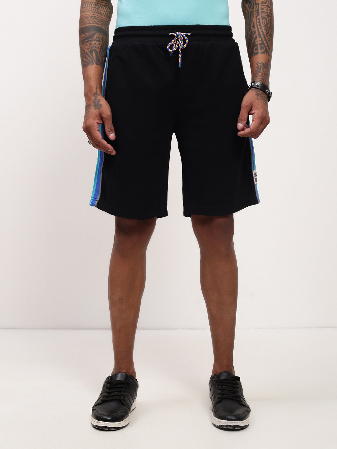 Men Black Solid Shorts