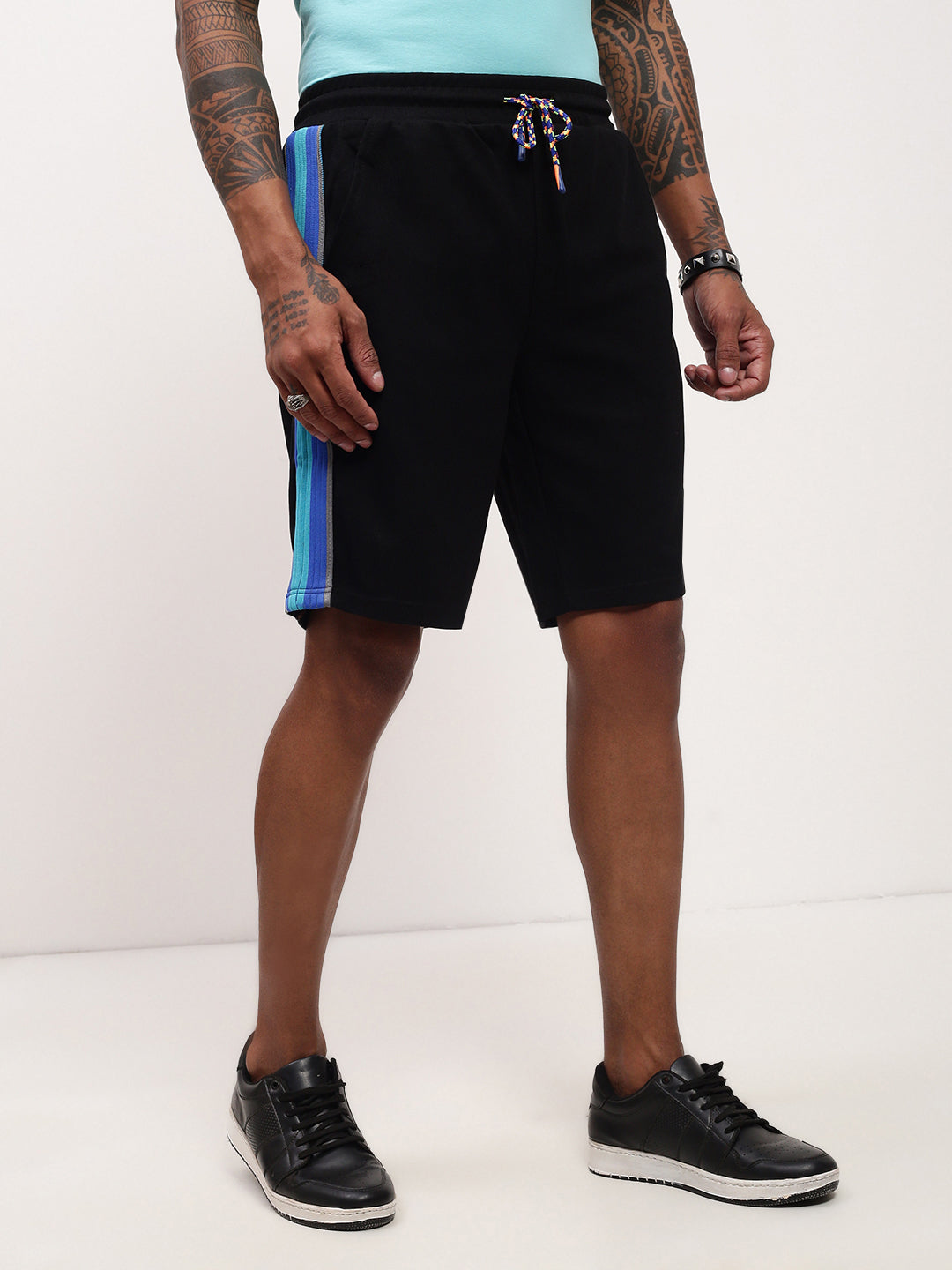 Men Black Solid Shorts