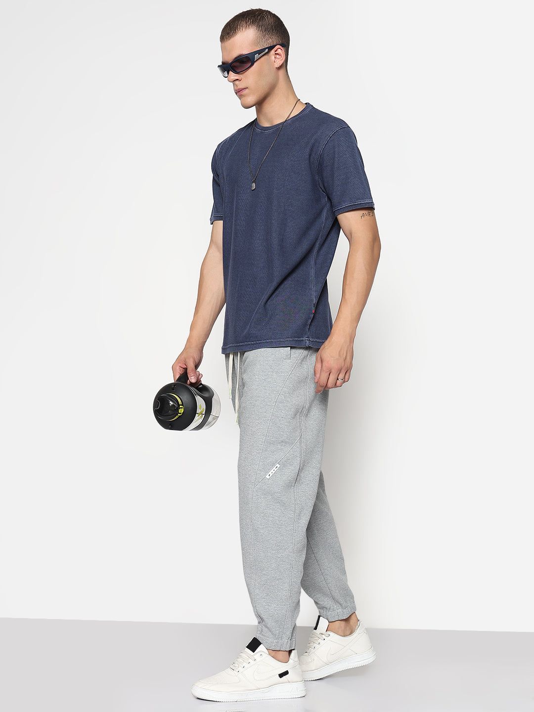 Men's Grey Relaxed Fit Joggers