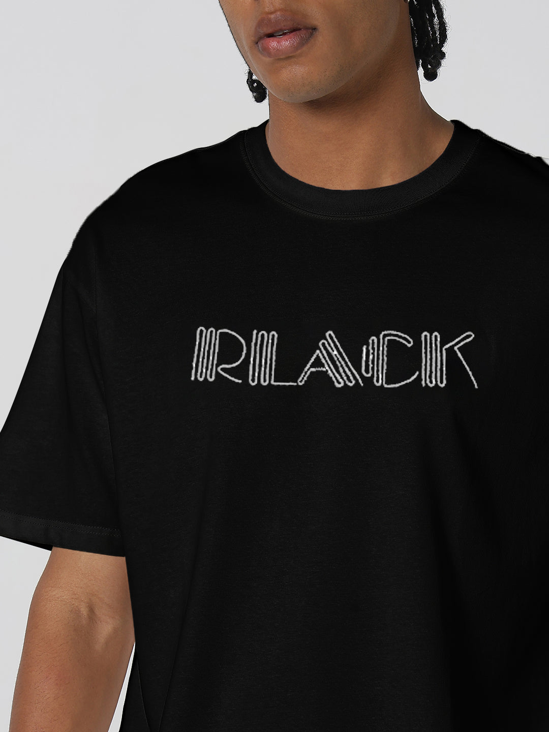 Men's Typography Printed Black Regular Fit T-Shirt
