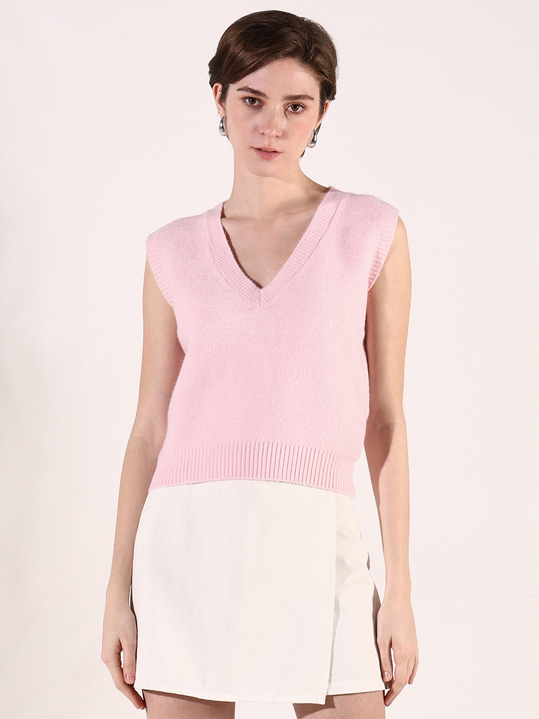 Women Pink Solid Top