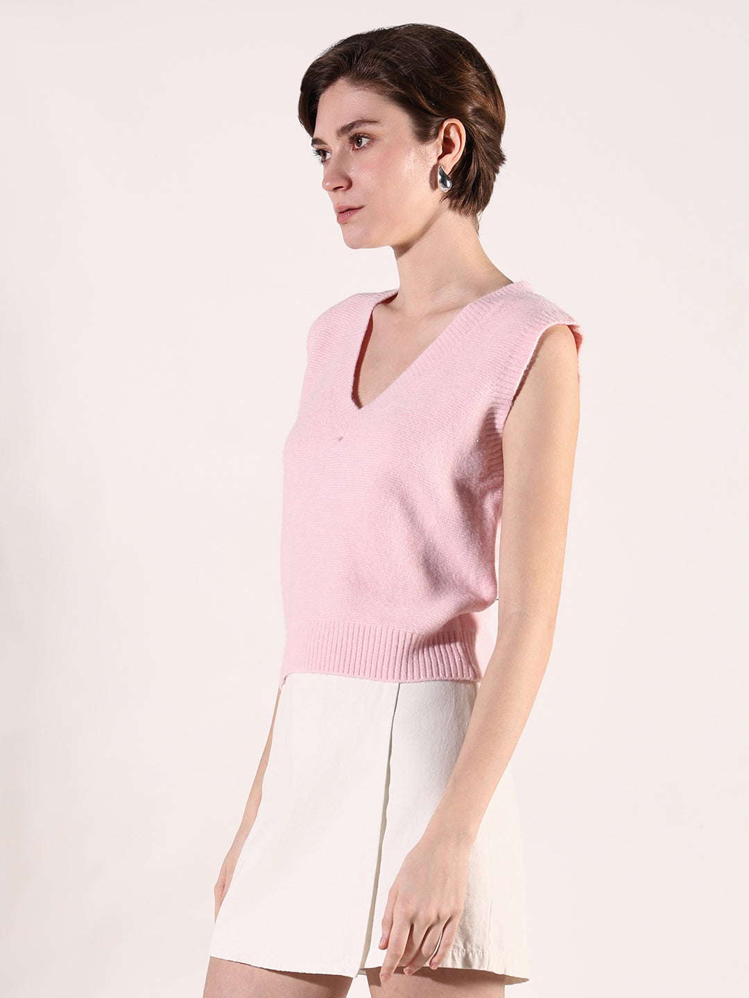 Women Pink Solid Top