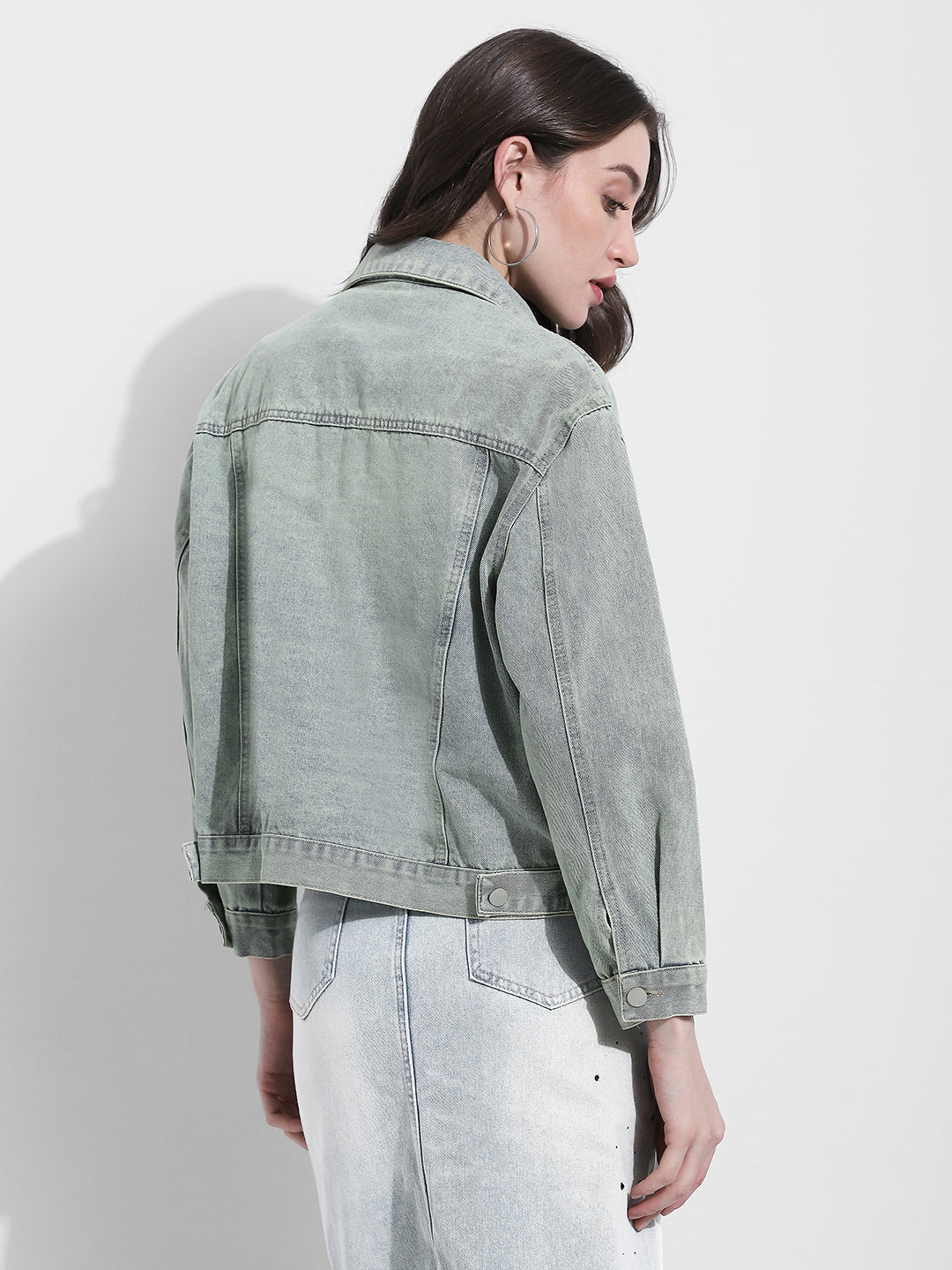 Women's Embellished Blue Denim Jacket