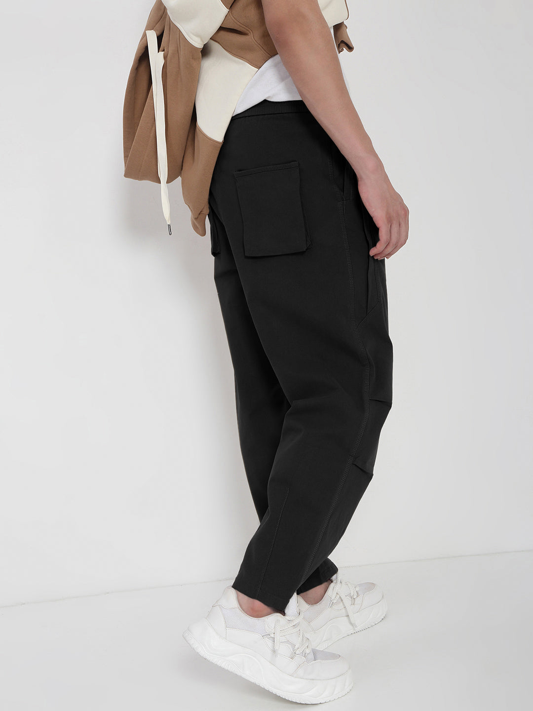 Men's Black Relaxed Fit Trouser